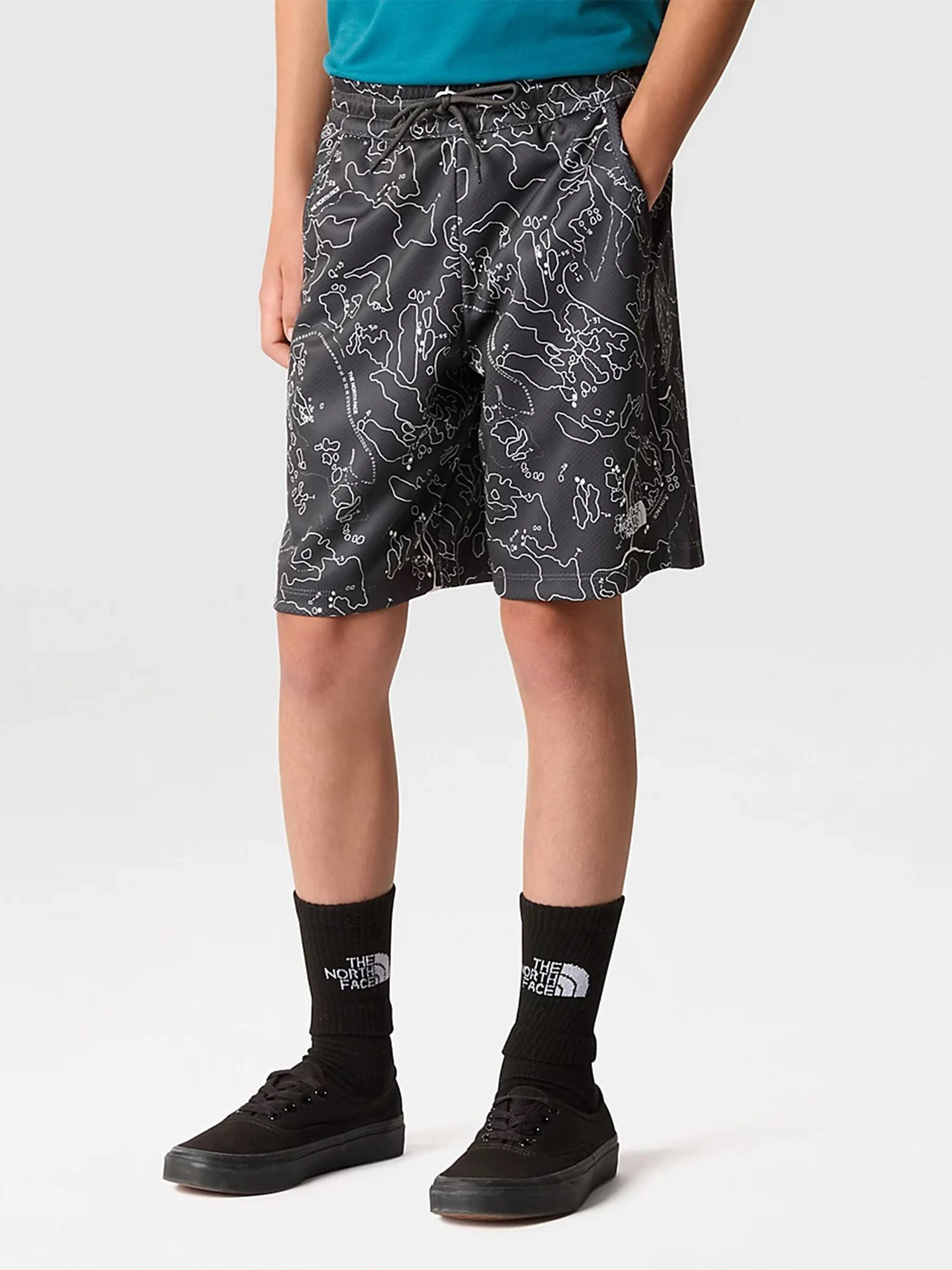 The North Face Boys Never Stop Shorts in Grey