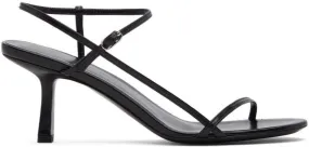 The Row Black Bare Heeled Sandals