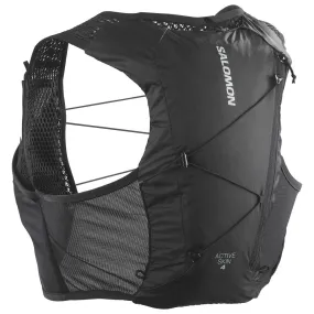 Trail running hydration vest Salomon ---Active Skin 4 Black Metal