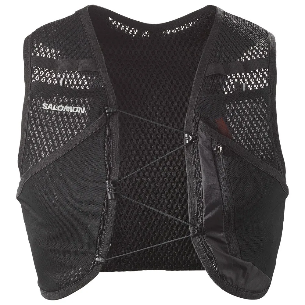 Trail running hydration vest Salomon ---Active Skin 4 Black Metal