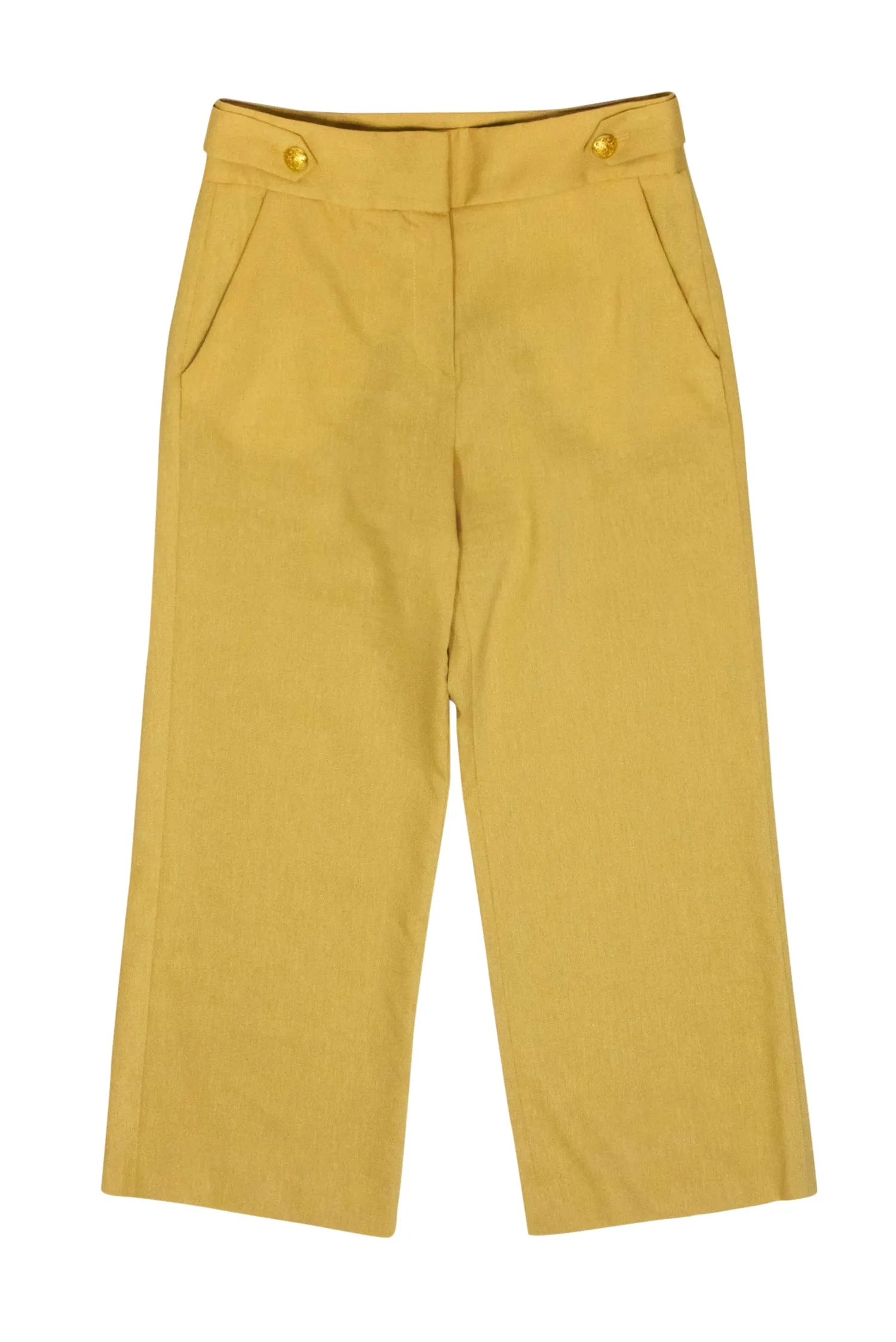 Veronica Beard - Yellow Linen & Wool Blend Wide Leg Pants Sz 6