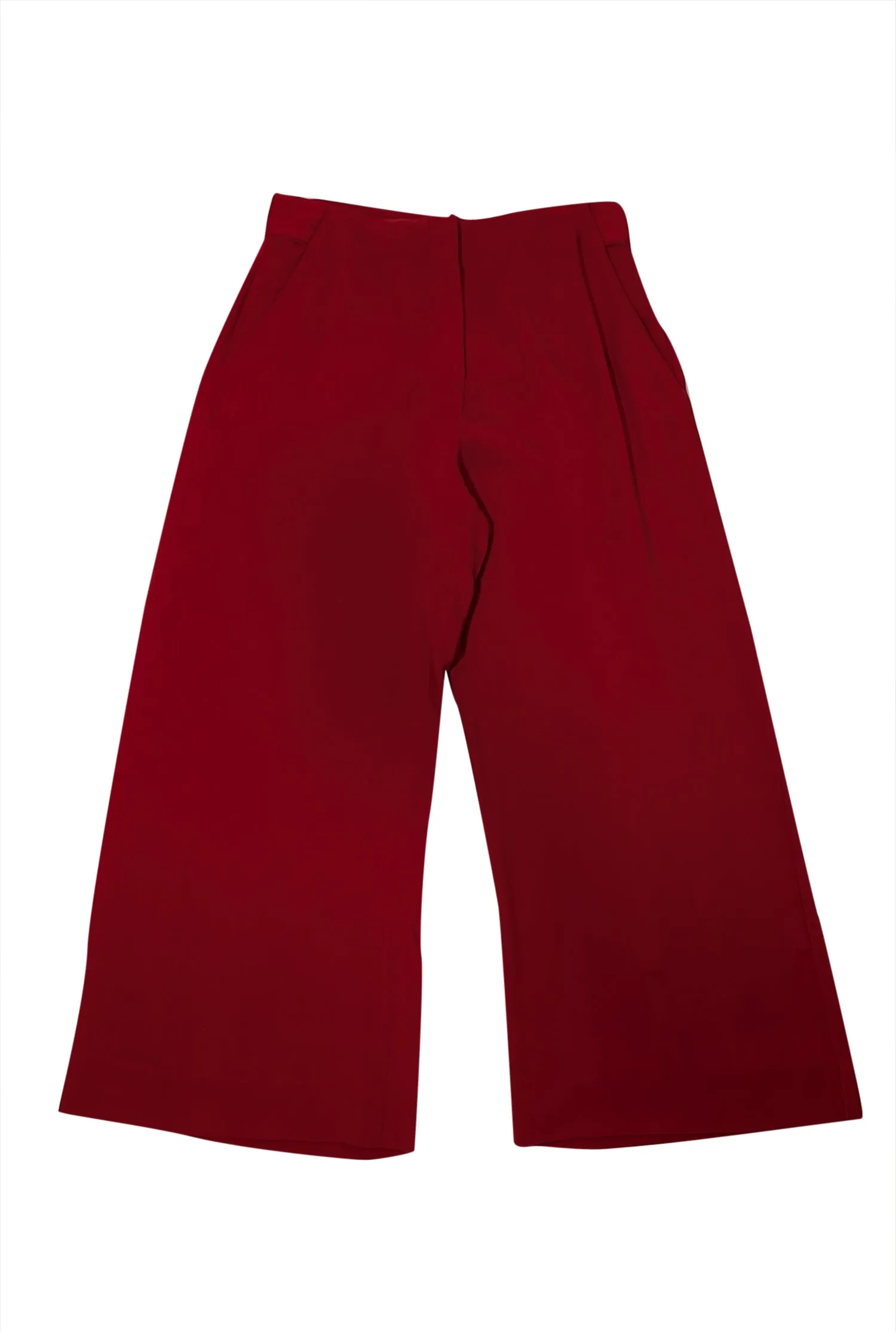 Versace - Red Wide Leg High Rise Pants Sz 6