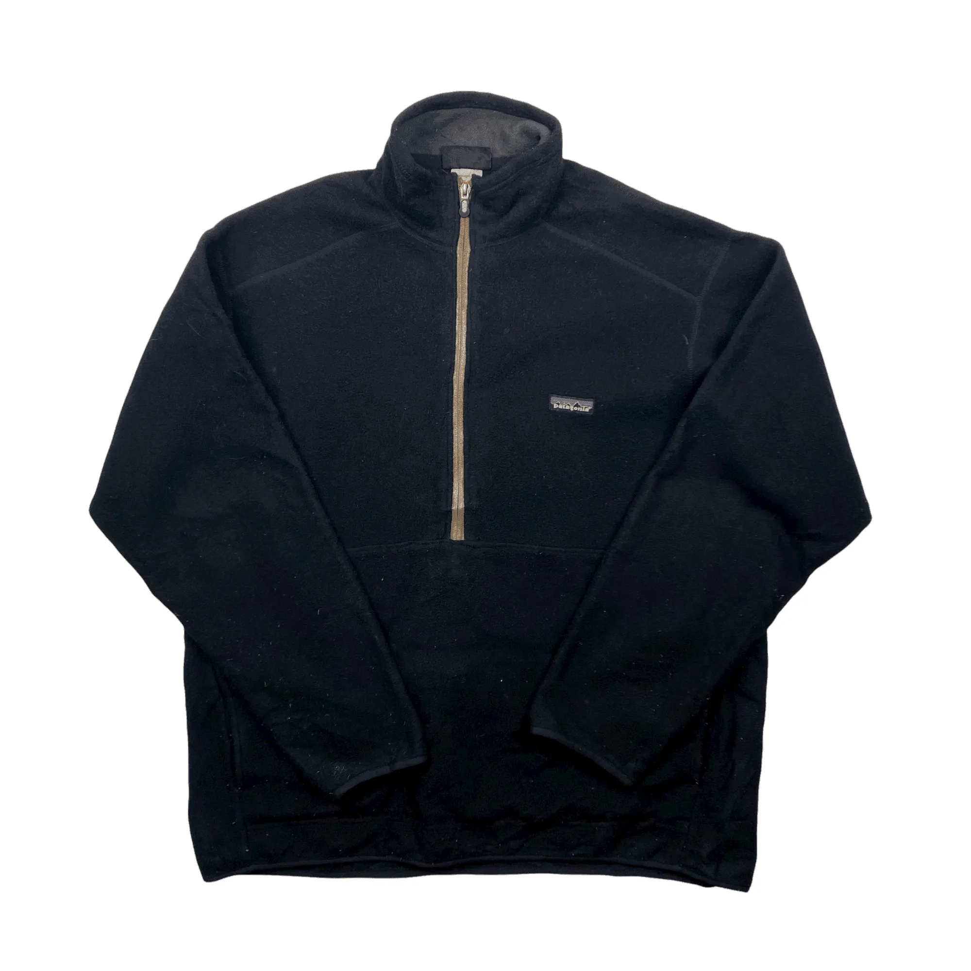 Vintage 90s Black Patagonia Half Zip Synchilla Fleece - Extra Large