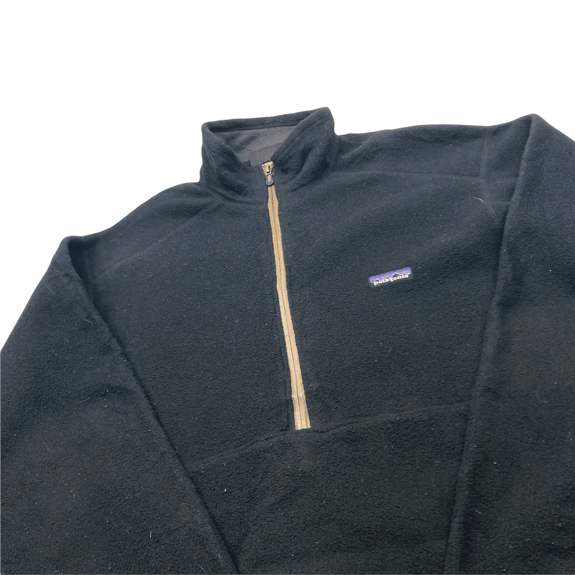 Vintage 90s Black Patagonia Half Zip Synchilla Fleece - Extra Large