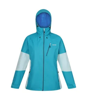 Womens/ladies highton v stretch waterproof jacket tahoe blue/bleached aqua Regatta