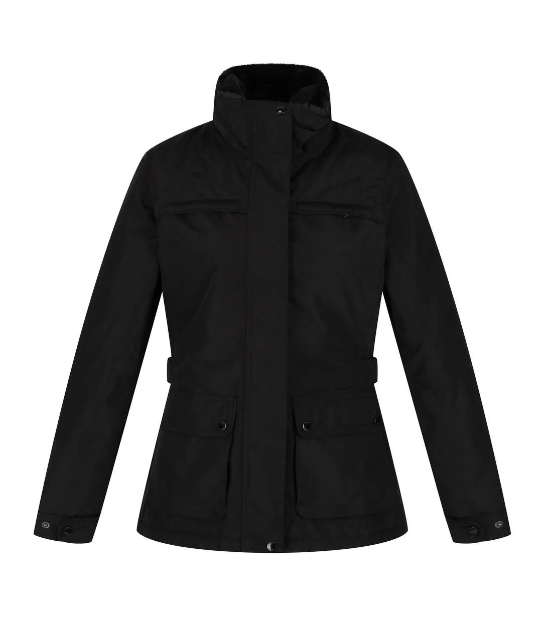 Womens/ladies linnette waterproof padded jacket black high shine Regatta