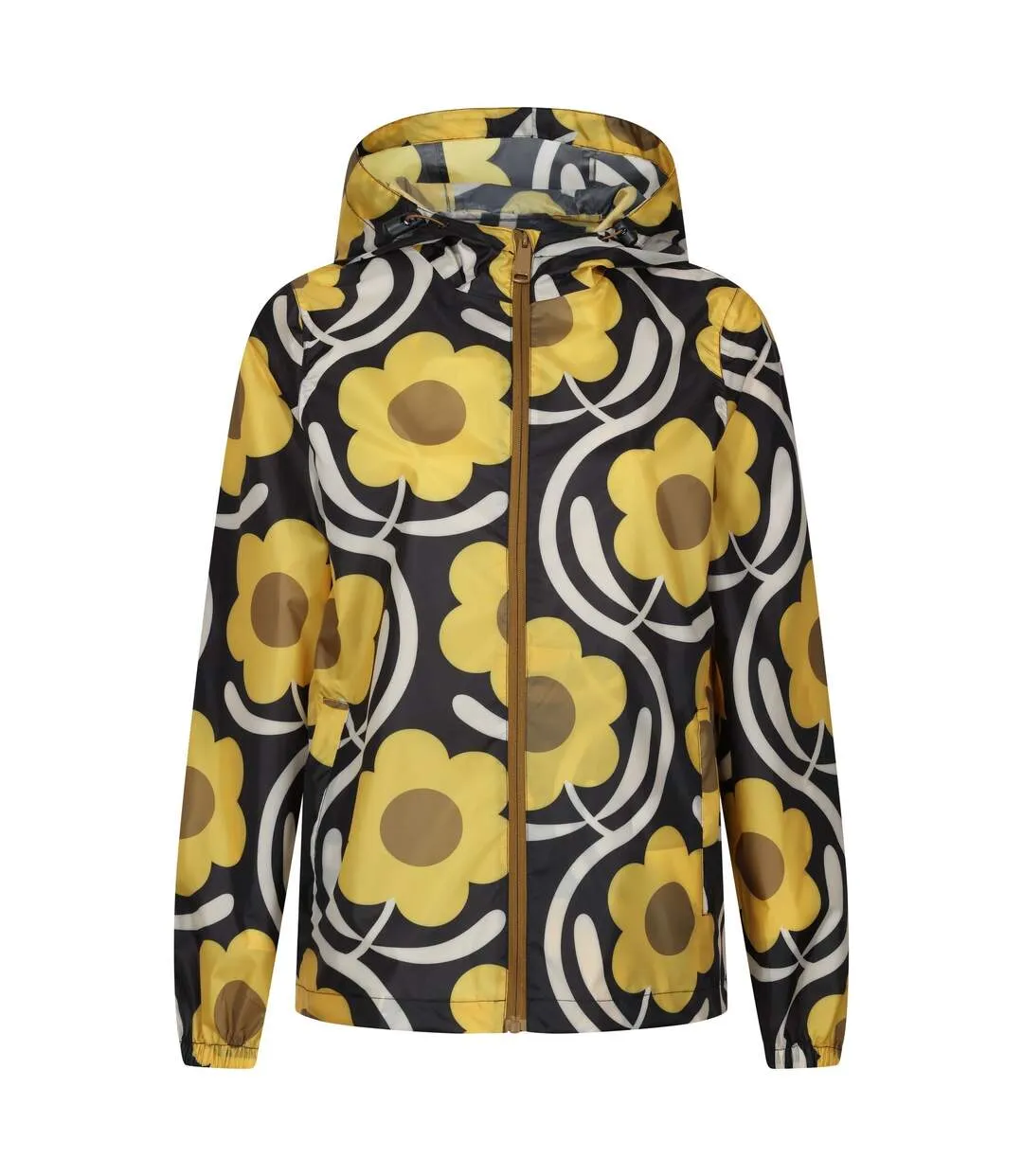 Womens/ladies orla kiely pack-it apple blossom waterproof jacket yellow Regatta