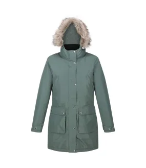 Womens/ladies voltera heated waterproof jacket dark forest green Regatta