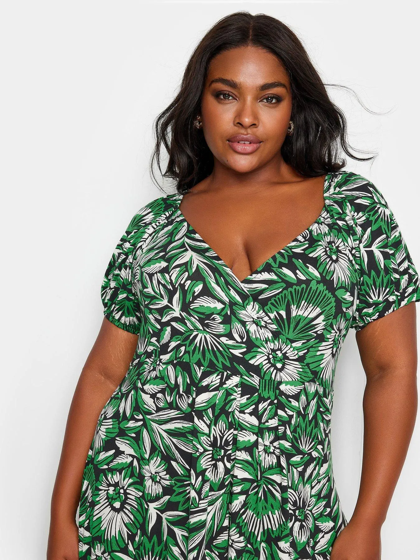 Yours Curve Floral Wrap Maxi Dress