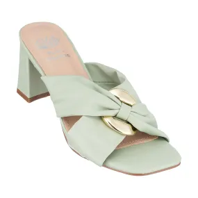 Zane Green Heeled Sandals